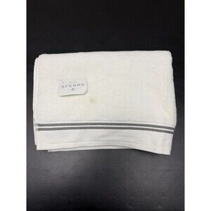 SFERRA Aura Nuova 30" x 60" Bath Towel White/Iron